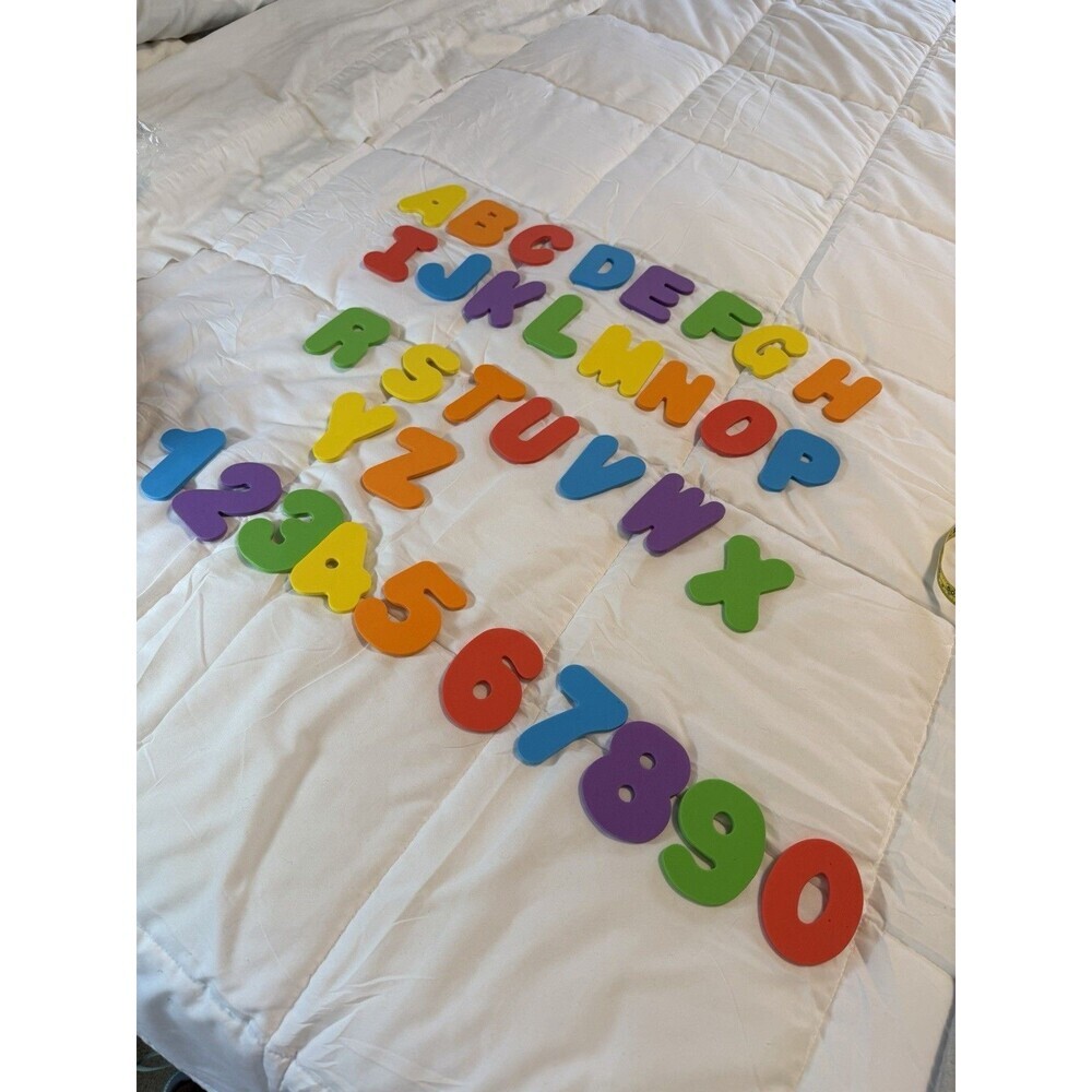 Little Tikes Bath Time Foam Letters  Numbers Animals Sticks to Tub 45+ Pieces